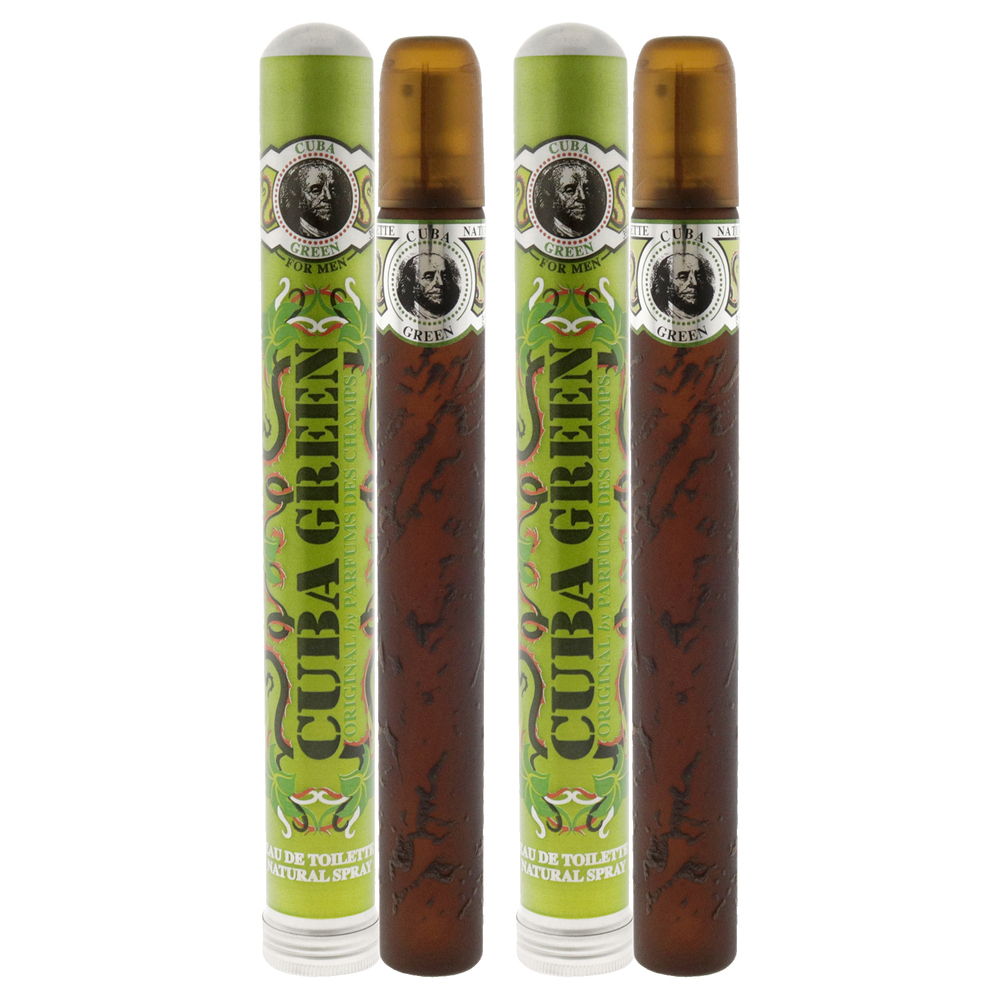 Cuba Green - Pack of 2 BY Cuba for Men 1.17 oz EDT Spray